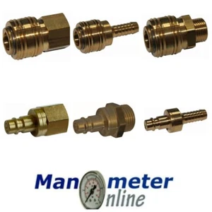 🟢Druckluftkupplung Stecknippel Schnellkupplung Stecker Tülle aus Messing NW7,2 - Bild 1 von 22