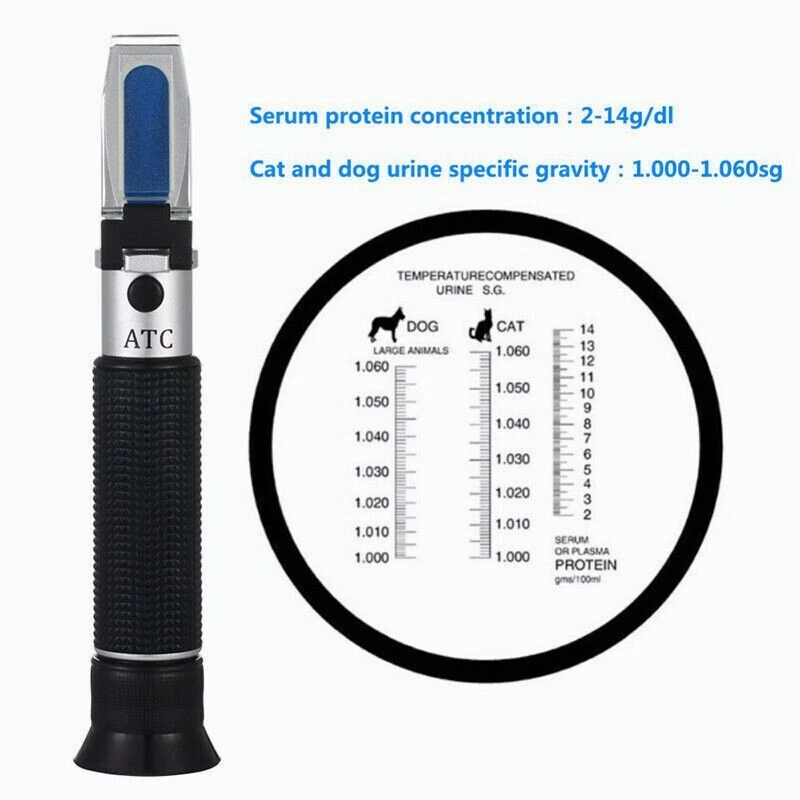 Clinical Refractometer with ATC Tri-Scale-Serum Protein Urine SG Veterinary - Image 1 of 4