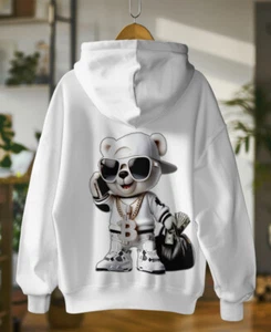 Panda Money Bear Street Wear Graphic Hoodie To Complement J's 1 Shoe Sm-7XL - Picture 1 of 2