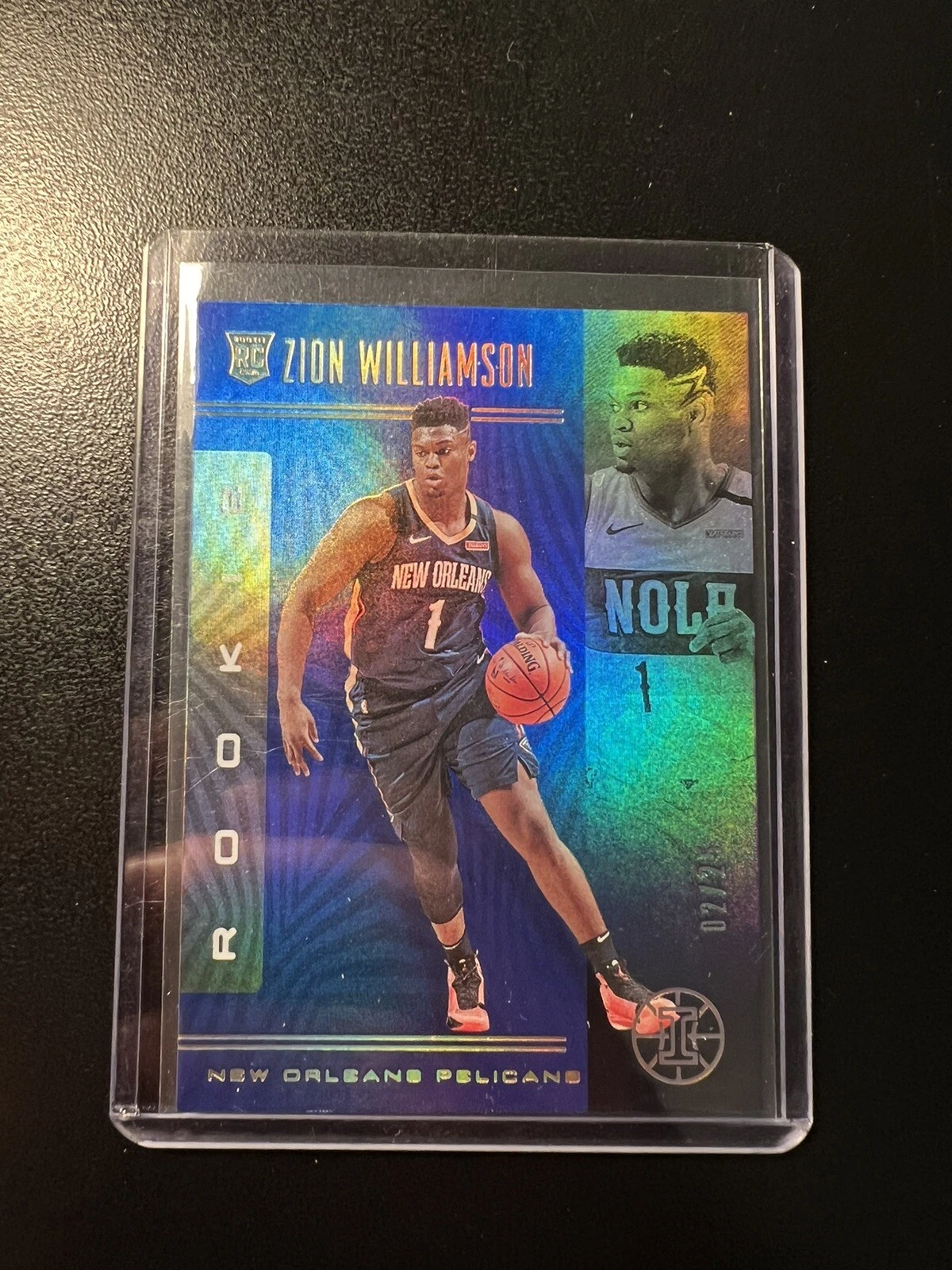2019-20 Panini Illusions Basketball Zion Williamson Blue Rookie /25 Pelicans