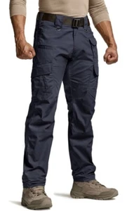 CQR Men's Black TLP105 Lightweight Ripstop EDC Tactical Assault Pants 40W / 30L - Picture 1 of 7