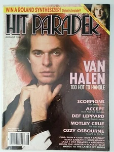 Hit Parader Magazine August 1984 Van Halen, Def Leppard, Motley Crue, Rush rare - Picture 1 of 7
