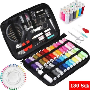 Anfängerfreundliches Reisennähset 130-teiliges Set mit Zubehör ideales Geschenk - Bild 1 von 13