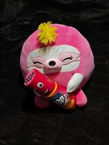 Zuru Snackle SUSIE Sloth 14" 15” Large Plush w/ JUMBO Strawberry PUSH POP - Picture 1 of 5