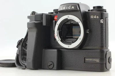 [Excelente COMO NUEVA] Cámara fotográfica Leica R4s 35 mm SLR cuerpo negro con empuñadura de bobinadora de motor JAPÓN Foto 1 de 4