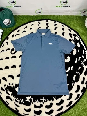 Grove XXIII Men's Large KJUS Jordan Turquoise Vent Performance Golf Polo Shirt - Image 1 of 3