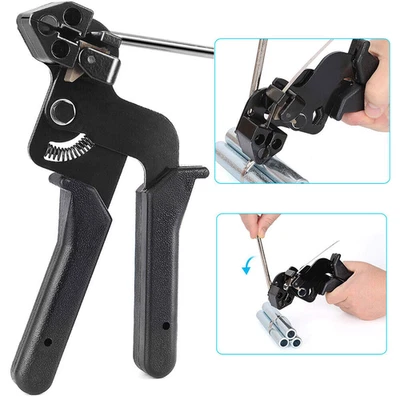 RA AUTOTEILE Kabelbinderzange Spannwerkzeug für Edelstahl Kabelbinder Spanner Zange Max 12mm