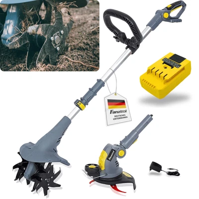 Gartenfräse Motorhacke Bodenhacke Kultivator + Rasentrimmer 2 in 1 Set FANZTOOL - Bild 1 von 4