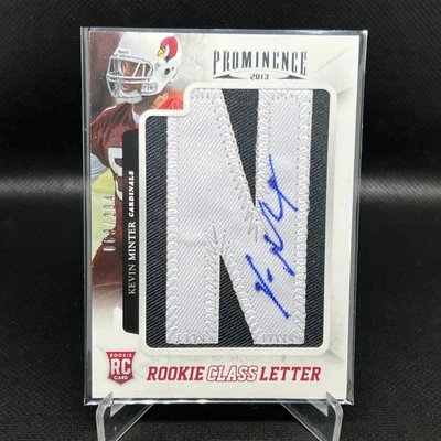 Kevin Minter 2013 Panini Prominence Rookie Class Letter Auto Patch /204 Cardinal - Image 1 of 4
