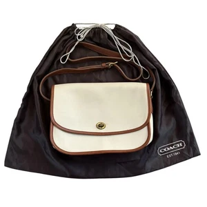BOLSO URBANO COACH VINTAGE DE CUERO ESPECTADOR LATÓN 9790 EE. UU. MARFIL HUESO Nuevo - Imagen 1 de 19