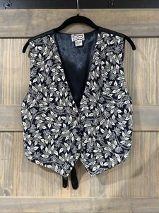 Magic Craft Vintage 80er 90er Perlen Blumen Baumwolle Weste One Size - Bild 1 von 9