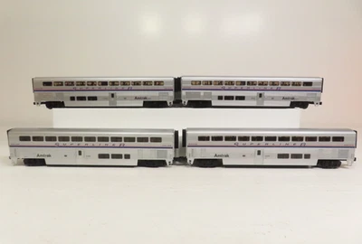 Lionel 6-15394 Amtrak Superliner Aluminum Passenger Car 4 Pack LN - Image 1 of 4