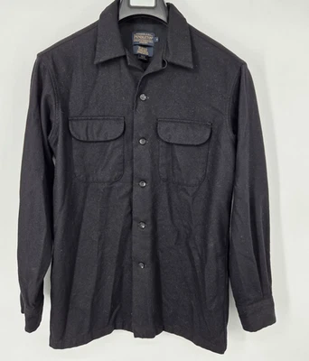 Pendleton The Original Board Shirt Black 100% Virgin Wool Button Down Men’s S - Image 1 of 4