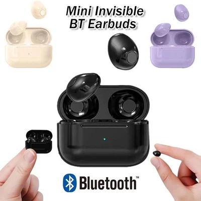 Mini Earbuds Invisible Sleep Headphones Small Wireless Bluetooth 5.2 Earphones - Image 1 of 4