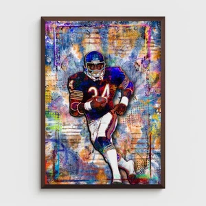 Chicago Bears Walter Payton 27x40in Pop Art Poster Bears Print Free Shipping US - Picture 1 of 10