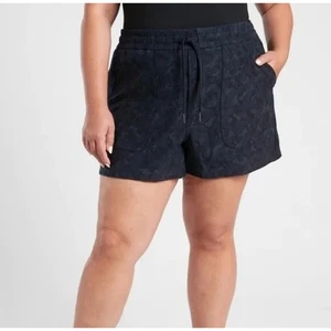 Pantalones Cortos Athleta Camuflados Farallón Para Mujer 16T Azul Atletismo Atlético Informal Entrenamiento - Imagen 1 de 8
