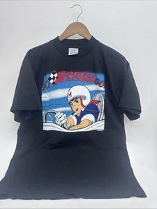 Vintage 90s Speed Racer Shirt Herren Large schwarz 1993 Stanley Desantis - Bild 1 von 6