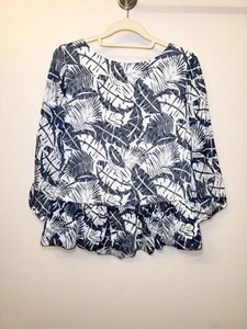 Neu ohne Etikett 346 Brooks Brothers Damenbluse Größe 6 Blumenmuster blau 3/4-Ärmel halbtransparent - Bild 1 von 13