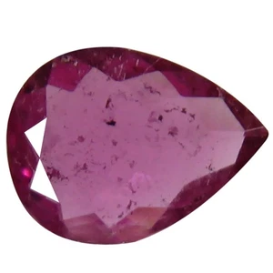 0.79 ct AAA+ Eye-catching Pear (8 x 6 mm) Reddish Pink Rubellite Tourmaline - Picture 1 of 1