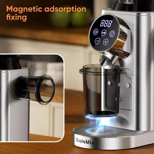 BioloMix Electric Conical Bur Coffee Grinder with Removable Holder with 48 Grind - Picture 1 of 6