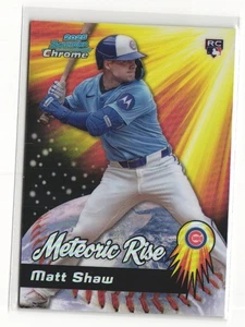 2025 Bowman Chrome Matt Shaw RC Meteoric Rise #MR-9 Chicago Cubs Rookie Insert - Bild 1 von 2