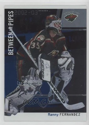 2002-03 ITG Be A Player Between the Pipes Silver Spring Expo /10 Manny Fernandez - Image 1 of 2