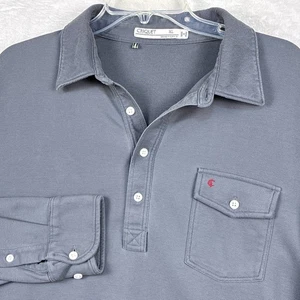 Maglia Criquet Uomo XL Grigio Pima Piqué Giocatori Polo Golf Tennis Preppy Classica - Foto 1 di 10