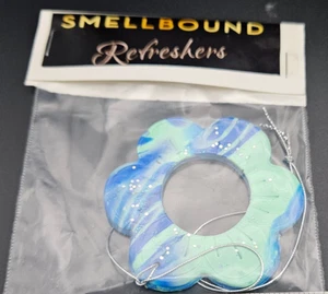 Vanille Blue Marbled Flower Power Auto Lufterfrischer (GERUCHSBUNDEN ERFRISCHUNGEN) - Bild 1 von 4