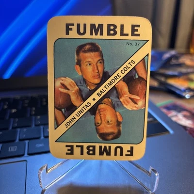 Vintage 1971 Topps HOFer Johnny Unitas Insert Card # 37 EX-NM  Free Shipping - Image 1 of 4