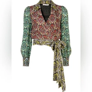 alice + olivia Omega Blouson Sleeve Wrap Top - Bild 1 von 9
