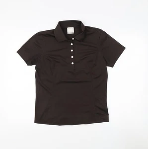 Nike Women's Brown Polo Shirt - M, Short Sleeve, Dri-Fit - Picture 1 of 12