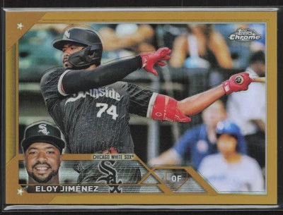 2023 Topps Chrome #34 Eloy Jiménez Gold Refractors #/50 White Sox - Image 1 of 2