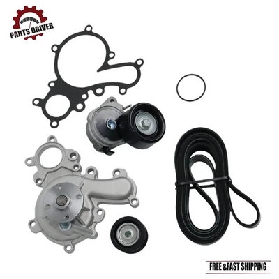 Drive Belt Tensioner Pulley Kit For Toyota Tundra Sequoia 5.7 V8 w/ Water Pump - Image 1 of 4