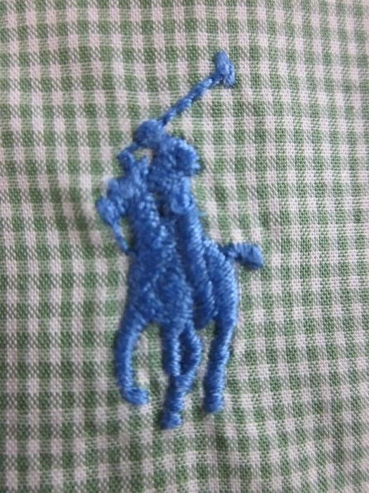 CAMISA DE VESTIR Ralph Lauren verde blanca personalizada nueva con etiquetas s Foto 1 de 1