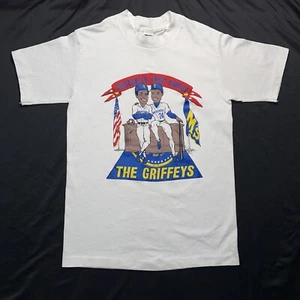 T-shirt maglietta vintage 1990 Ken Griffey Jr MLB Mariners The Griffeys trench piccola - Foto 1 di 19