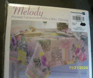 Elrene Home Fashions Floral Printed Oblong Tablecloth 60"x84" Bed Bath & Beyond - Picture 1 of 8