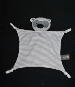 Doudou panda plat gris rayé beige ORCHESTRA koala raton laveur  Etat  NEUF - Picture 1 of 2