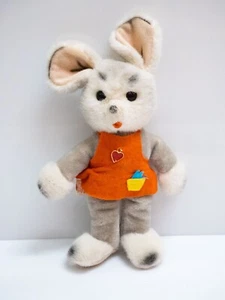 Vintage Tiere mit Herz Hase Plüsch 22cm Stofftier Kleidung Kaninchen - Bild 1 von 8