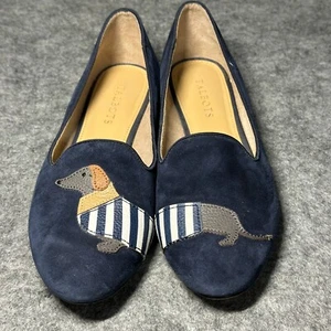Zapatos Talbots Dachshund Azul Índigo - Talla 8N - Mocasines Bordados Ryan Novedad - Imagen 1 de 7