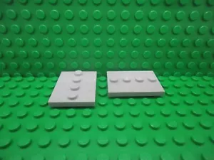 Lego 2 Luz Gris Azulado 3x4 Placa Base Azulejos 4 Pernos Centro Minifigura Soporte NUEVO - Imagen 1 de 1