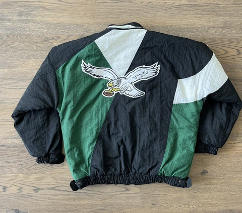 Vintage 80s Philadelphia Eagles Apex One Pro Line Starter Jacket *Super Rare* Cover