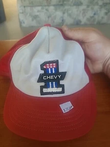 Nice Vintage Chevy #1 Mesh Snapback Trucker Hat - Picture 1 of 3