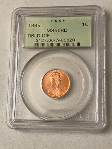 SCARCE 1995 PENNY DOUBLE DIE PCGS MS66RD Cover