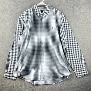 Ralph Lauren Mens Shirt XL Button Down Gingham Plaid Long Sleeve Colored Pony - Picture 1 of 8