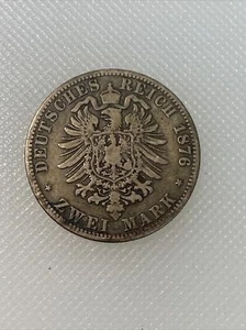1876 Prussia 2 Mark AA - Picture 1 of 2