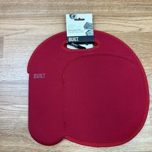 Built Lunch Tote Neoprene Insulated Reusable Bag with Drink Pocket Red NEW - Picture 1 of 9