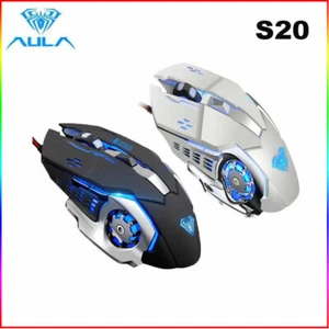 AULA S20 Ratón para Juegos con Cable Retroiluminación LED Ratón Óptico Ratones para Juegos para PC NB - Imagen 1 de 9