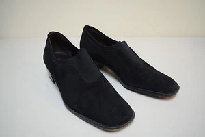 DONALD J PLINER Black Suede Low Heel Pumps Block Heel Made in Spain Size 6.5 B - Picture 1 of 6
