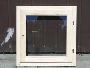 HOLZFENSTER AUS KIEFERNHOLZ 45x45 cm einfach verglast - Bild 1 von 3