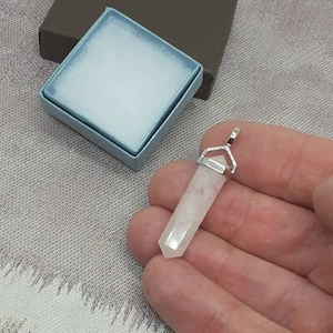 Sterling silver 925 -  DT Pendant  Morganite AA Grade Perfect gift- NEW - Picture 1 of 4